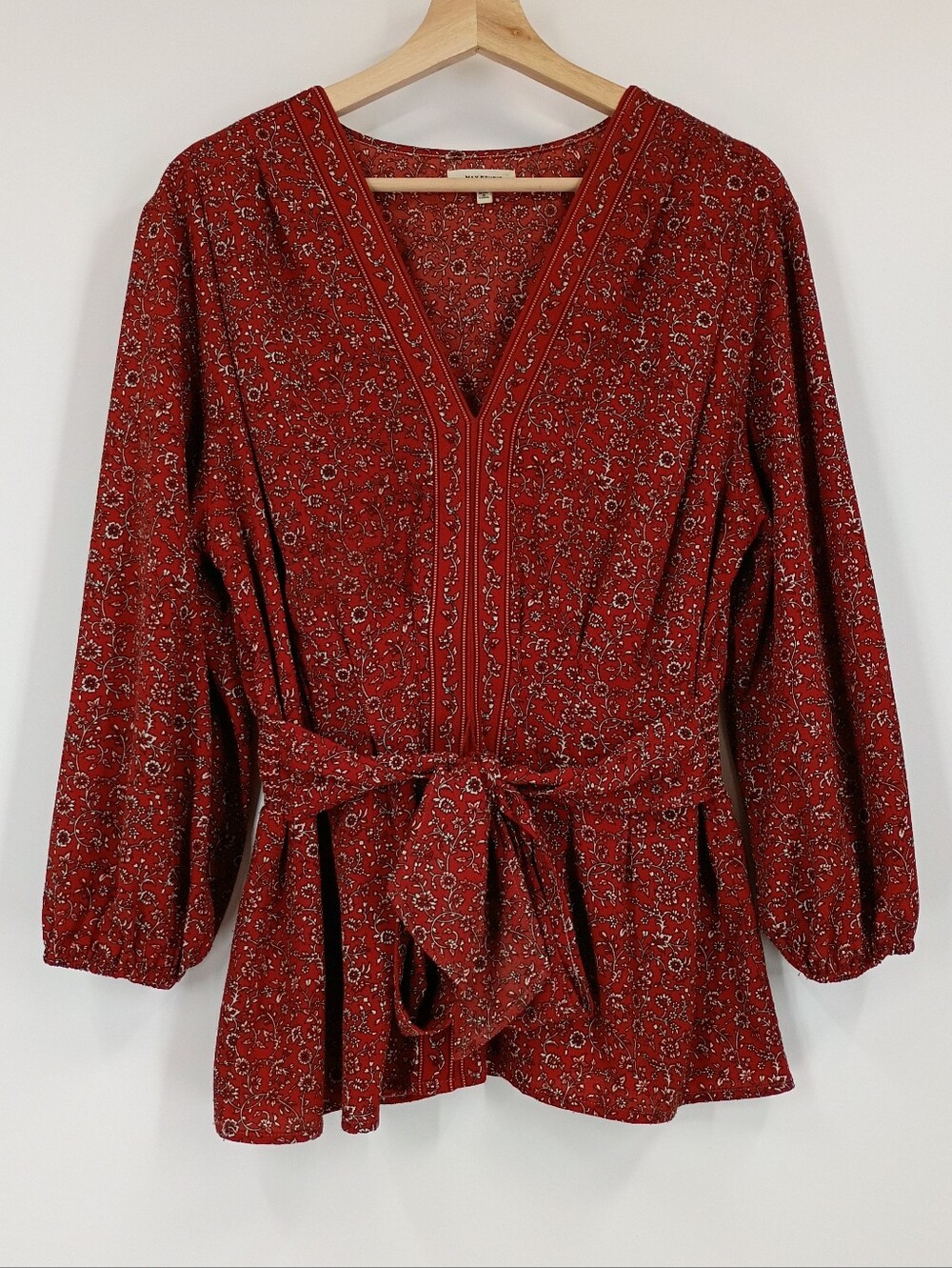 Max Studio Textured Floral Blouse